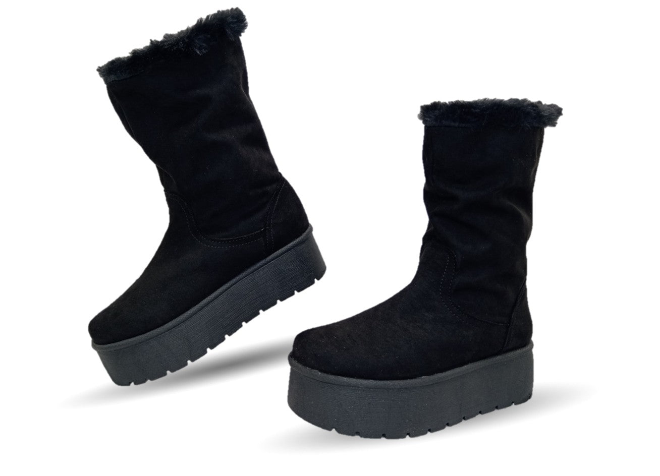 Bota Casual con plataforma Itzel 395 negro para mujer