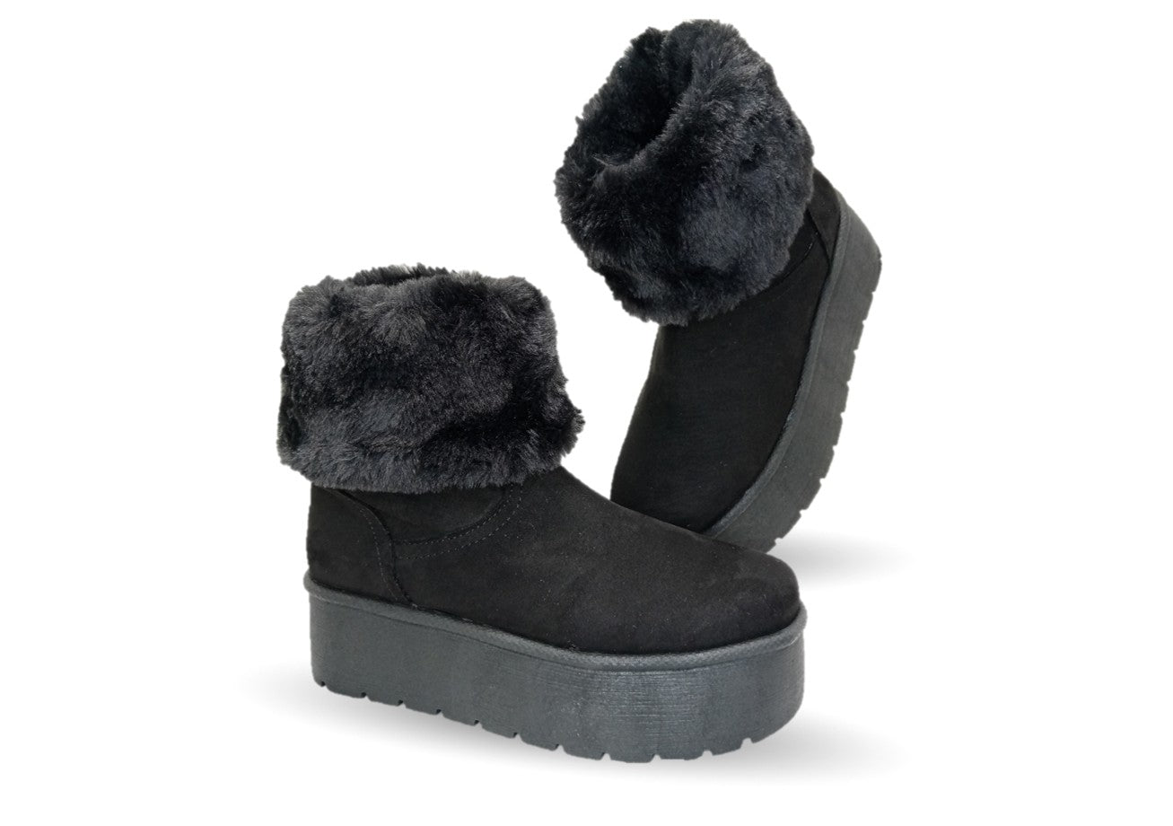 Bota Casual con plataforma Itzel 395 negro para mujer