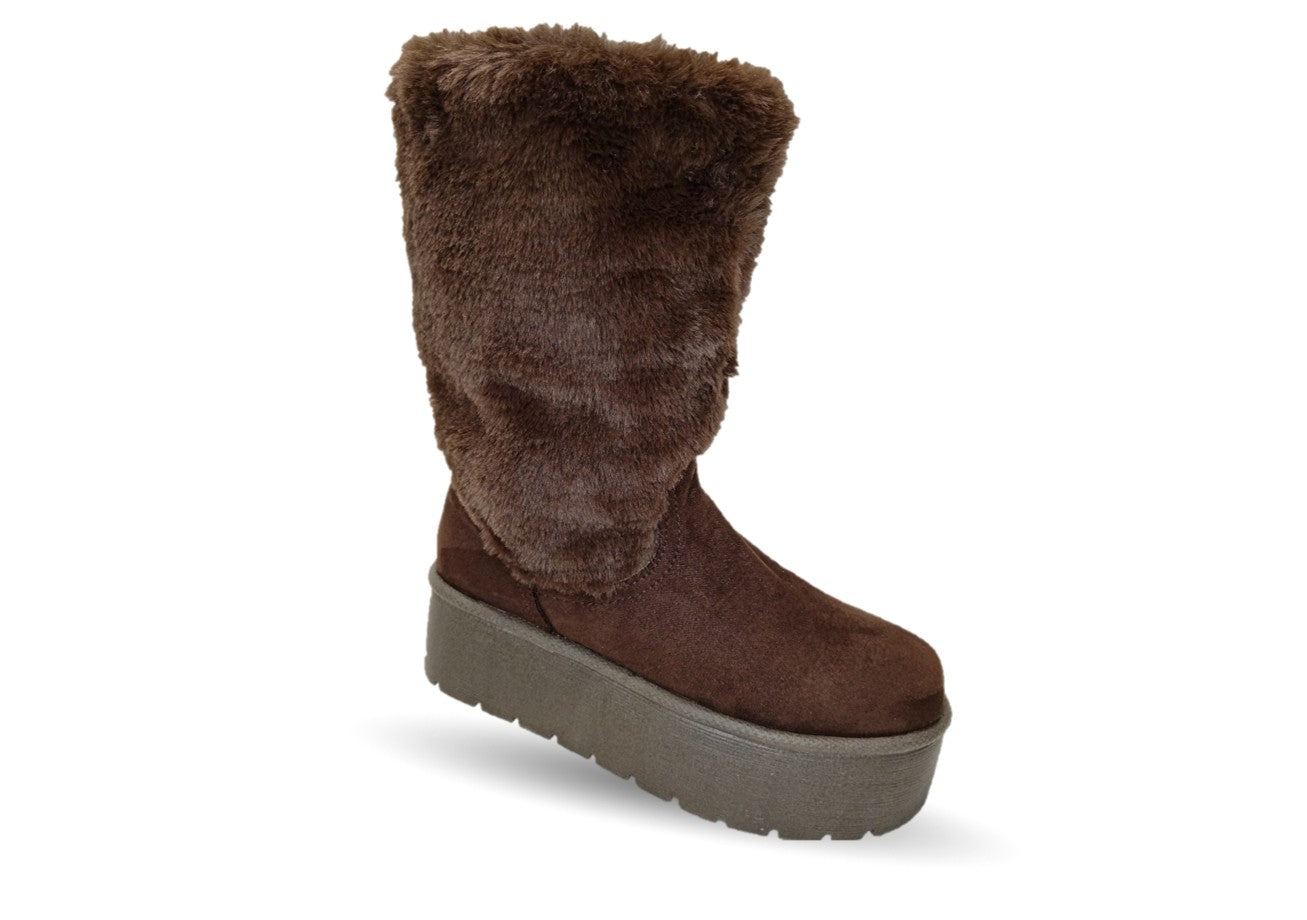 Bota Casual con plataforma Itzel 400 Café para mujer