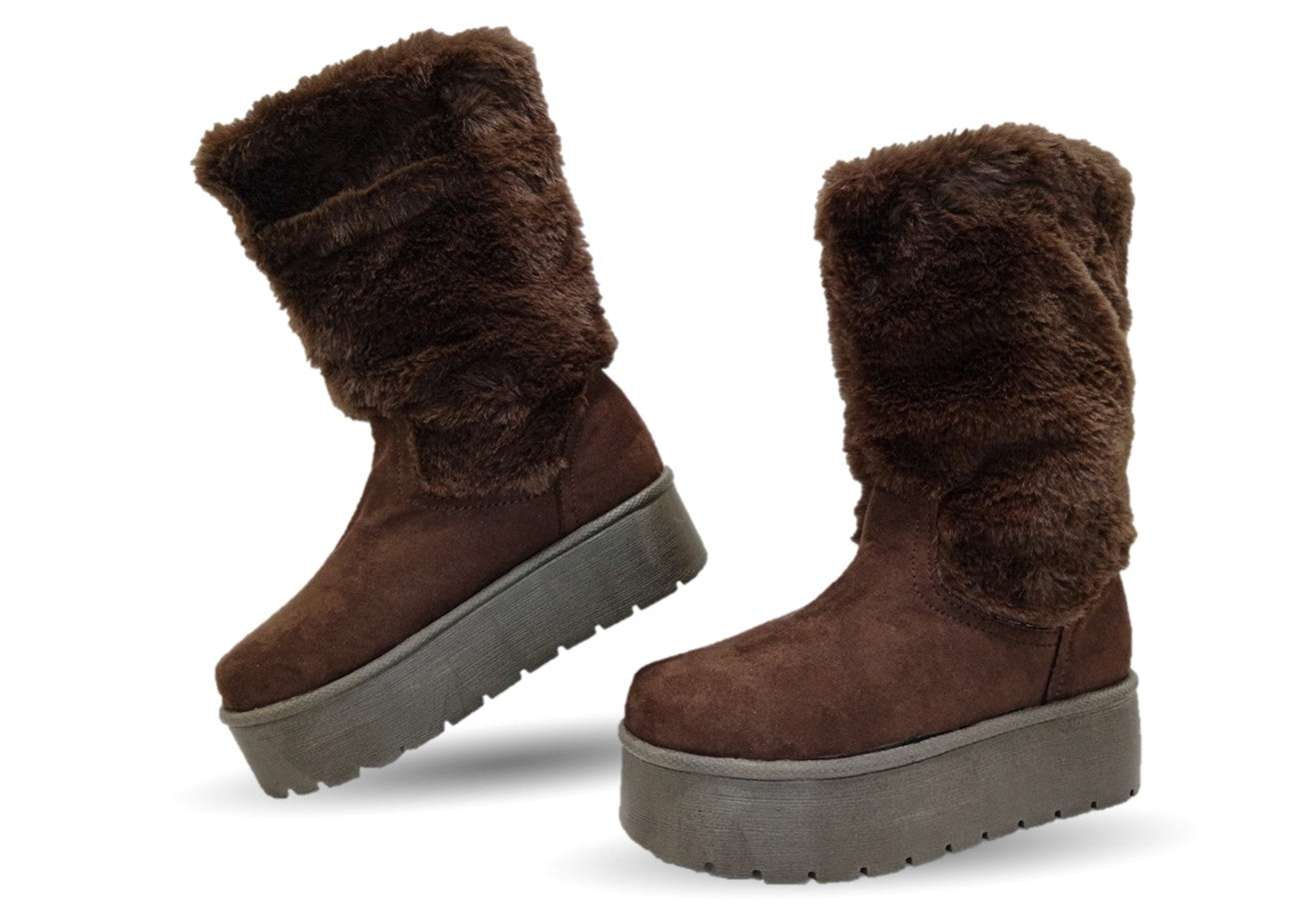 Bota Casual con plataforma Itzel 400 Café para mujer