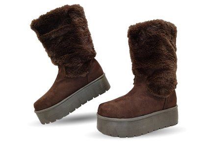 Bota Casual con plataforma Itzel 400 Café para mujer