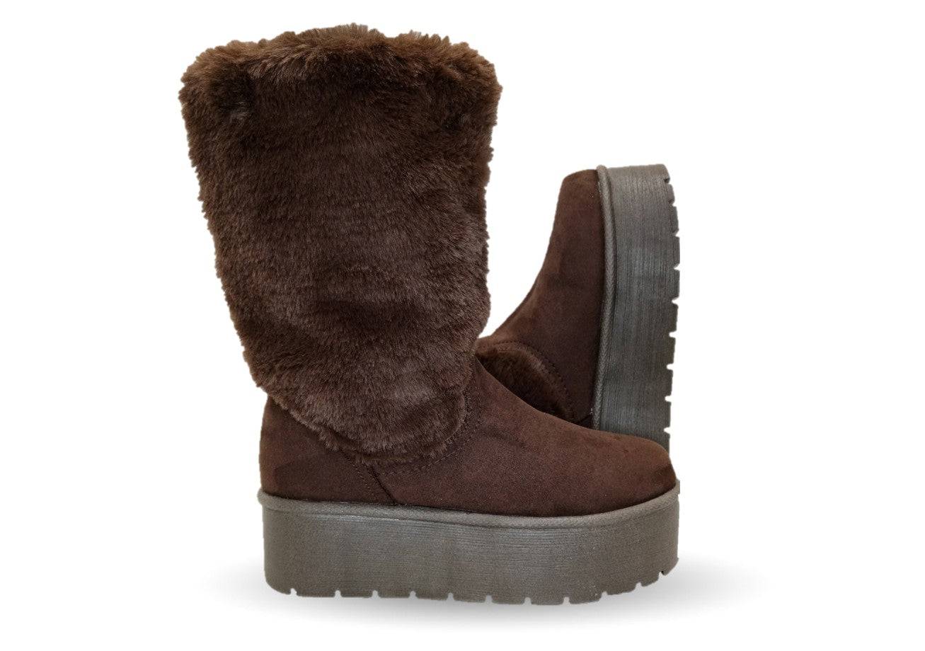 Bota Casual con plataforma Itzel 400 Café para mujer