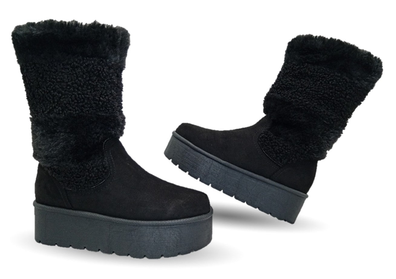 Bota Casual con plataforma Itzel 400 Negro para mujer