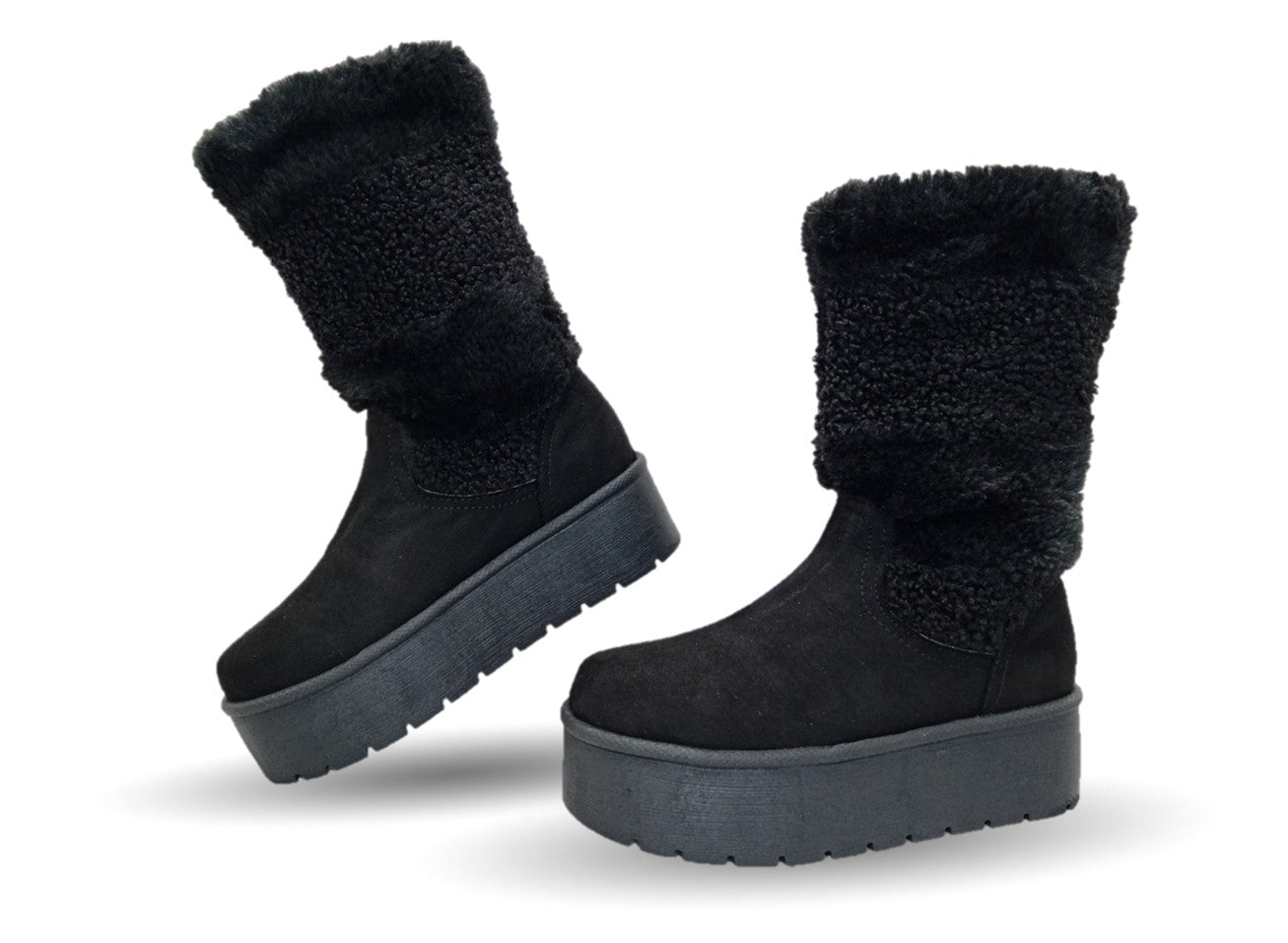 Bota Casual con plataforma Itzel 400 Negro para mujer