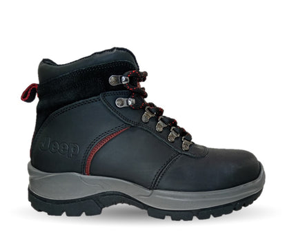 Botas Industriales y Casuales de piel con casco de acero Jeep 18000 Negro para hombre
