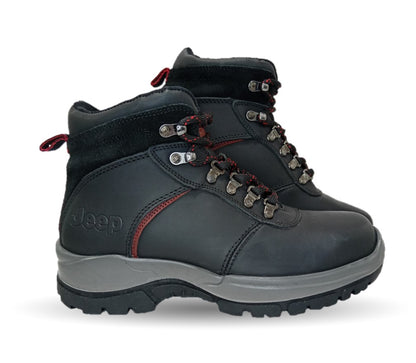 Botas Industriales y Casuales de piel con casco de acero Jeep 18000 Negro para hombre