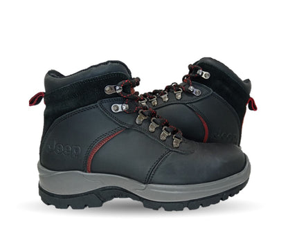 Botas Industriales y Casuales de piel con casco de acero Jeep 18000 Negro para hombre