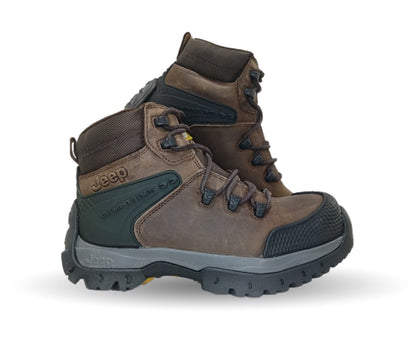 Botas Industriales y Casuales de piel con casco dieléctrico Jeep 3560 Crazy Café para hombre