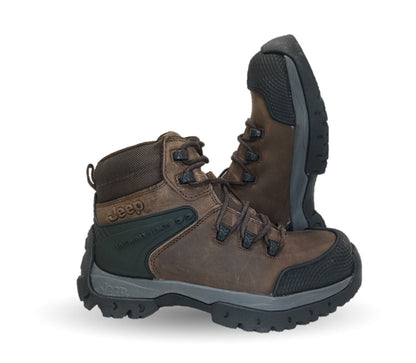 Botas Industriales y Casuales de piel con casco dieléctrico Jeep 3560 Crazy Café para hombre