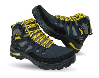 Botas Hiking de piel con casco dieléctrico Jeep 500 Marino para hombre