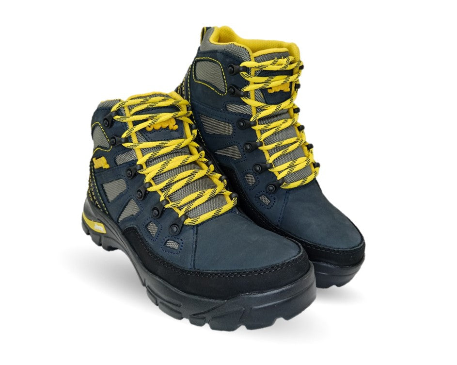 Botas Hiking de piel con casco dieléctrico Jeep 500 Marino para hombre
