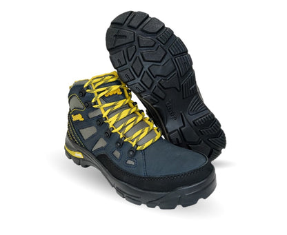 Botas Hiking de piel con casco dieléctrico Jeep 500 Marino para hombre