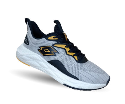 Tenis Deportivos Lotto 8037 Gris/Naranja para hombre
