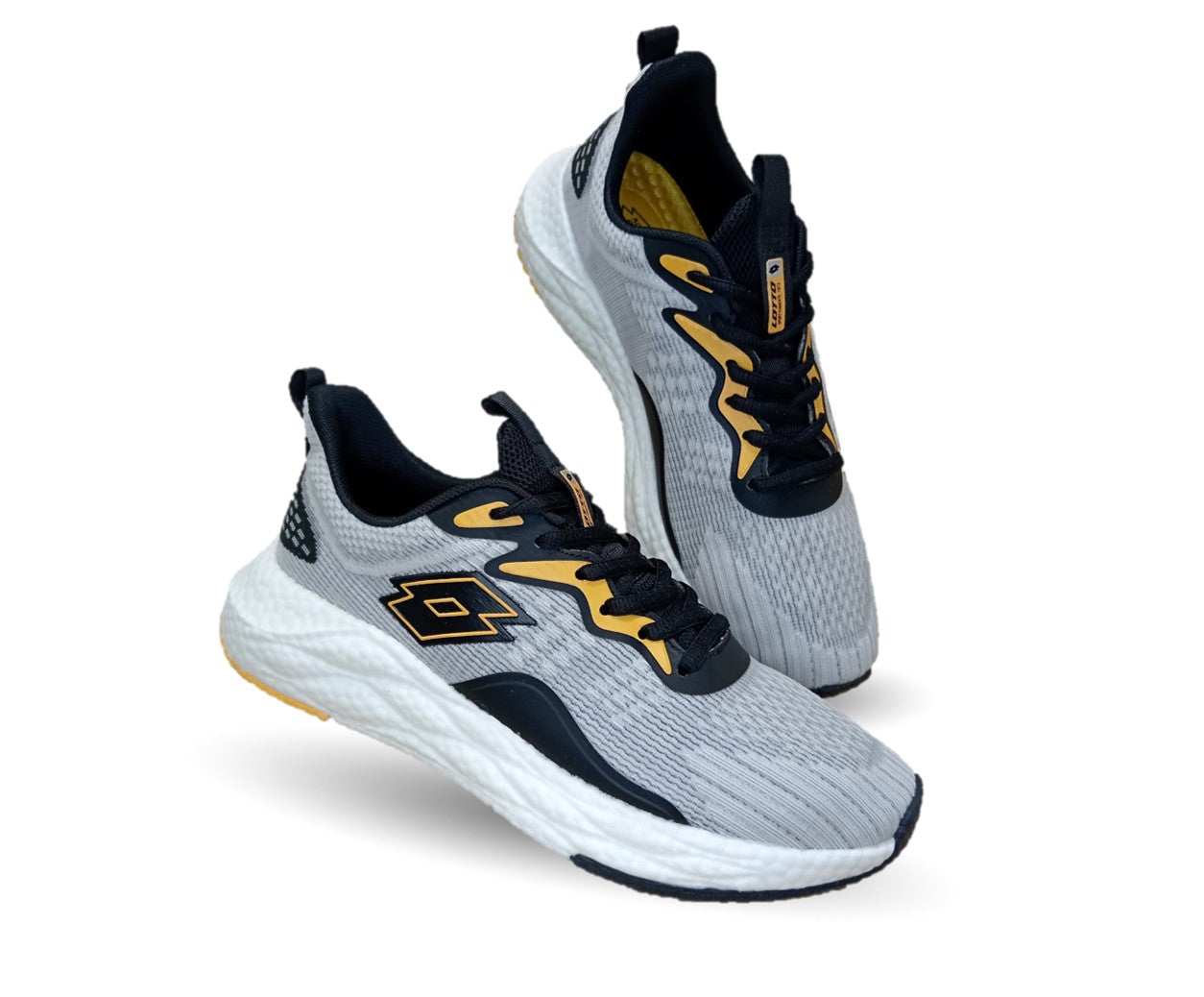 Tenis Deportivos Lotto 8037 Gris/Naranja para hombre