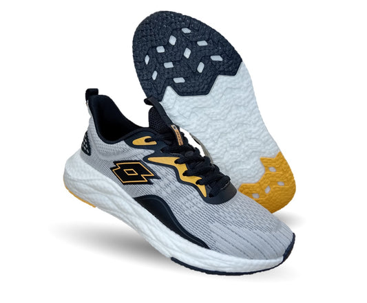 Tenis Deportivos Lotto 8037 Gris/Naranja para hombre