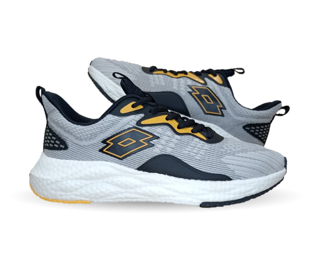 Tenis Deportivos Lotto 8037 Gris/Naranja para hombre