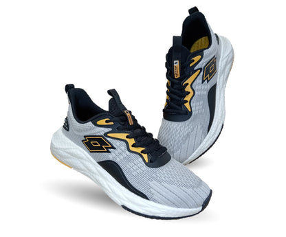 Tenis Deportivos Lotto 8037 Gris/Naranja para hombre