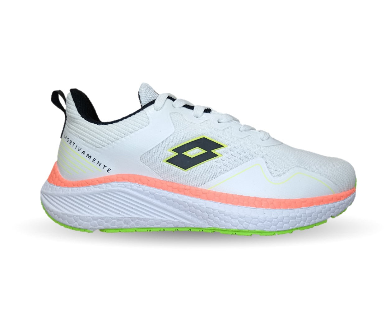 Tenis Deportivos Lotto 9102 Blanco/Neon para hombre