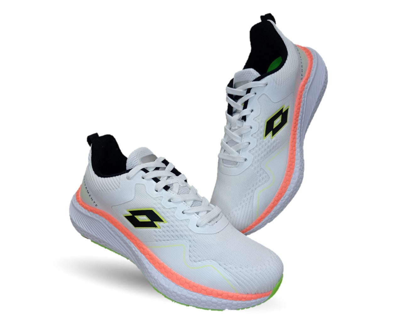 Tenis Deportivos Lotto 9102 Blanco/Neon para hombre