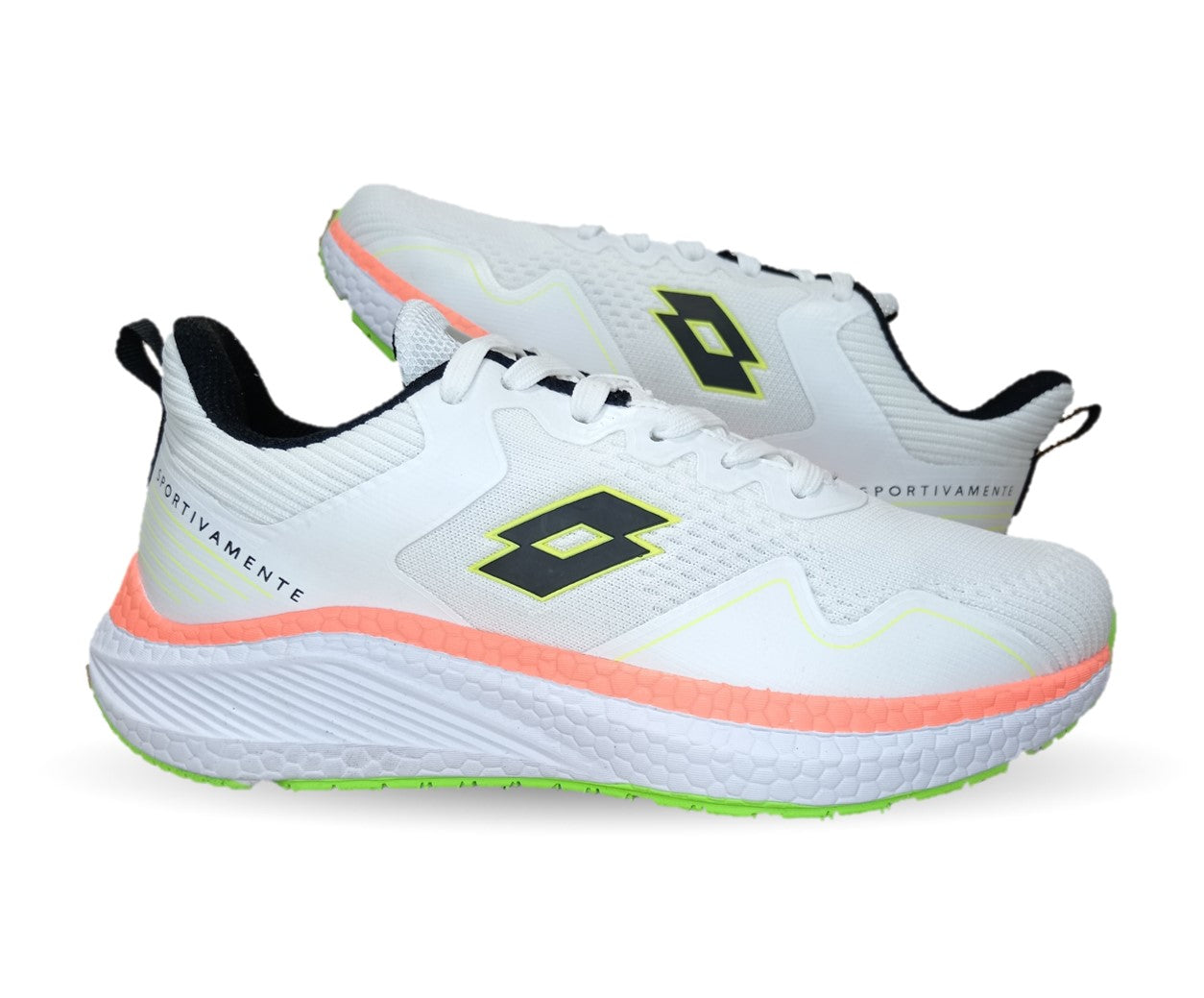 Tenis Deportivos Lotto 9102 Blanco/Neon para hombre