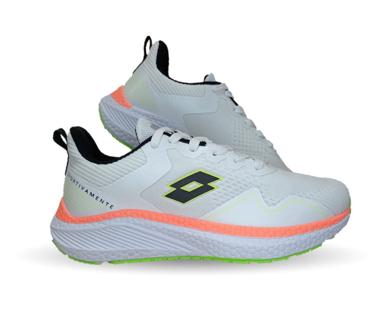 Tenis Deportivos Lotto 9102 Blanco/Neon para hombre