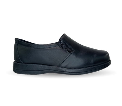 Zapato de Confort de piel Nube 2025 Negro para mujer