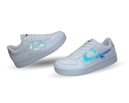 Tenis Urbano Panam 674 Blanco/Plata para mujer
