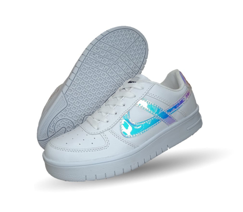 Tenis Urbano Panam 674 Blanco/Plata para mujer