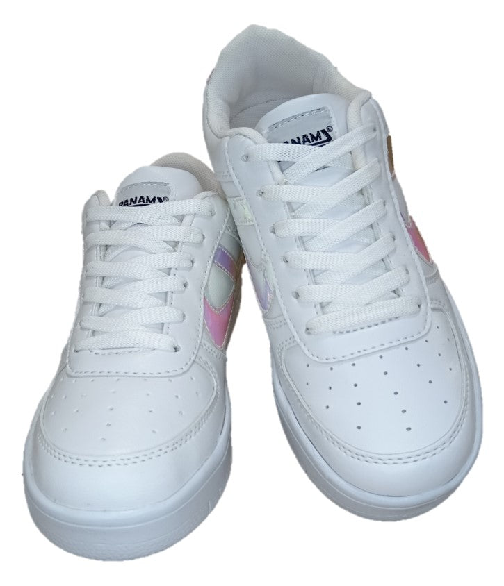 Tenis Urbano Panam 674 Blanco/Plata para mujer