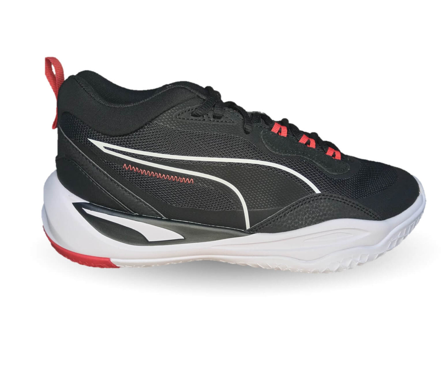 Tenis Deportivo Puma 4101 Negro/Blanco/Rojo para hombre