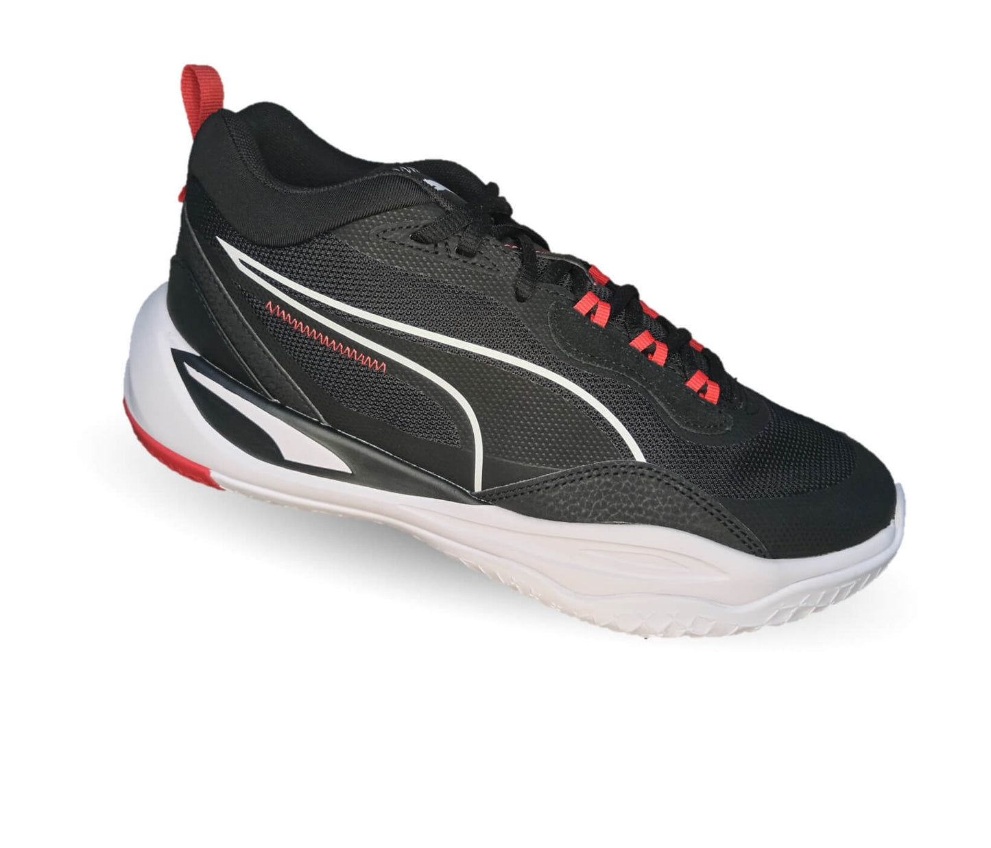 Tenis Deportivo Puma 4101 Negro/Blanco/Rojo para hombre