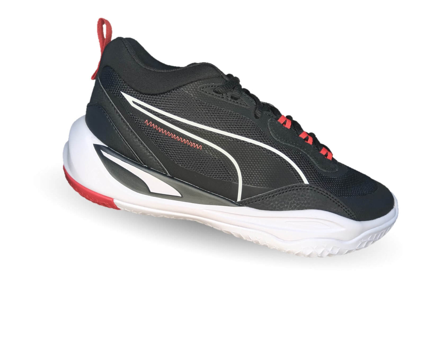 Tenis Deportivo Puma 4101 Negro/Blanco/Rojo para hombre