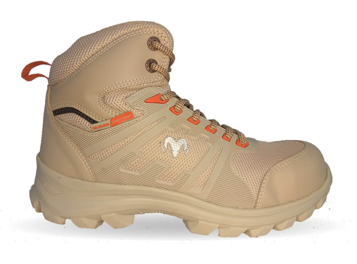 Botas Industriales y Casuales con casco dieléctrico Ram 620 Beige/Naranja para hombre