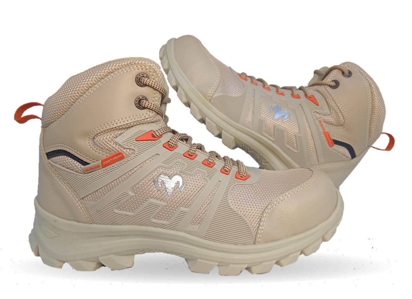 Botas Industriales y Casuales con casco dieléctrico Ram 620 Beige/Naranja para hombre