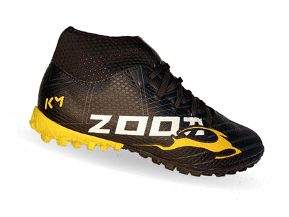 Tenis de Futbol tipo Calcetín con multitacos Union 3040 Negro/Amarillo Unisex para mujer y hombre