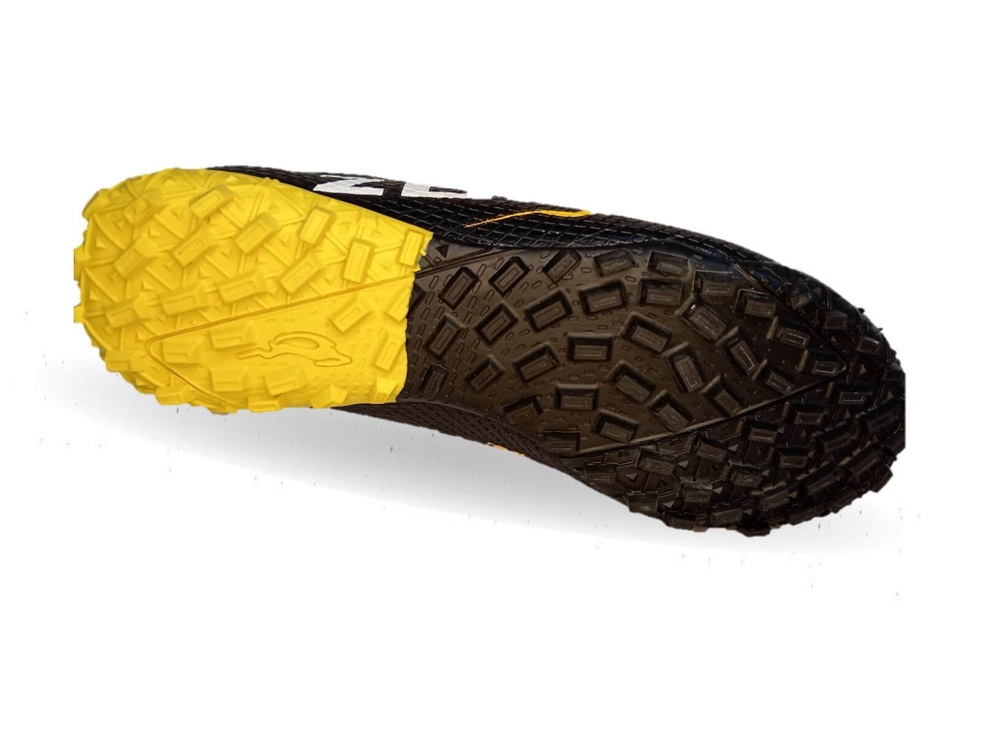 Tenis de Futbol tipo Calcetín con multitacos Union 3040 Negro/Amarillo Unisex para mujer y hombre