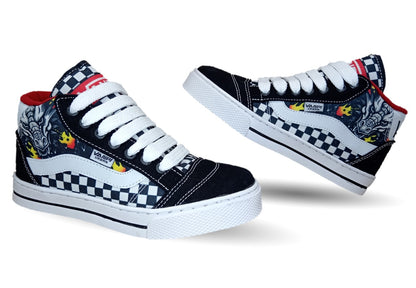 Tenis Urbano Vanpi 730 Negro/Blanco/Rojo Unisex para mujer y hombre