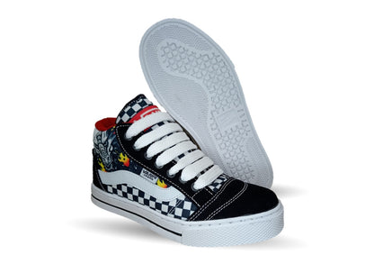 Tenis Urbano Vanpi 730 Negro/Blanco/Rojo Unisex para mujer y hombre