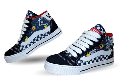 Tenis Urbano Vanpi 730 Negro/Blanco/Rojo Unisex para mujer y hombre
