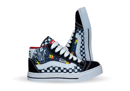 Tenis Urbano Vanpi 730 Negro/Blanco/Rojo Unisex para mujer y hombre