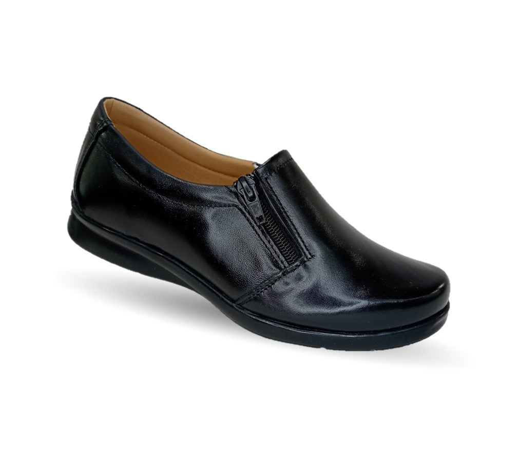 Zapato de Confort de piel Varenka 468 Negro para mujer