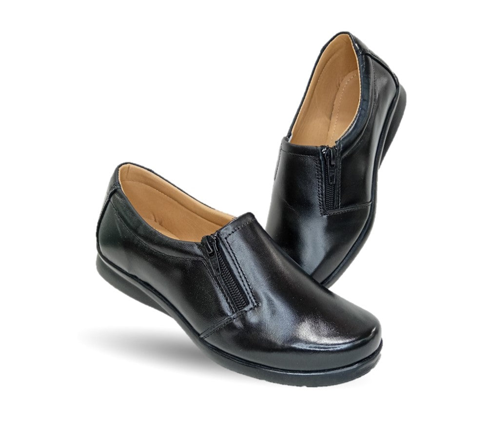 Zapato de Confort de piel Varenka 468 Negro para mujer