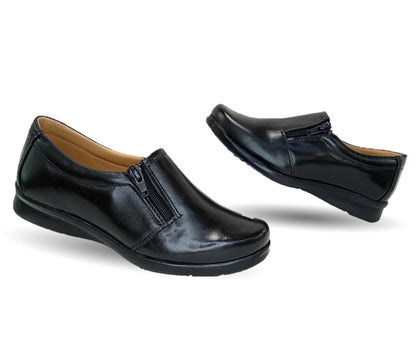 Zapato de Confort de piel Varenka 468 Negro para mujer