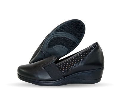 Zapato de Confort de piel Varenka 623 Negro para mujer