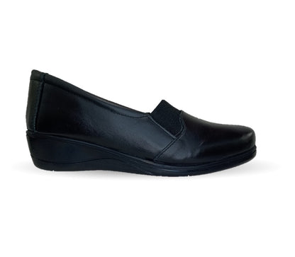 Zapato de Confort de piel Varenka 624 Negro para mujer