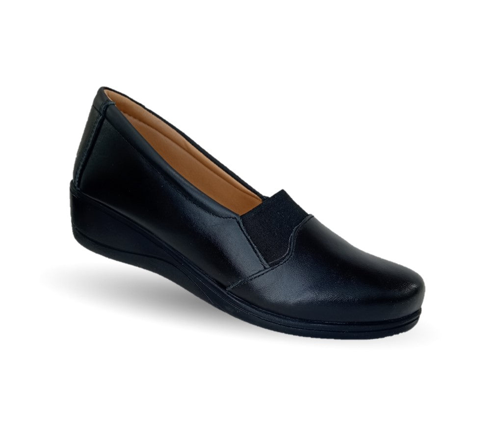 Zapato de Confort de piel Varenka 624 Negro para mujer