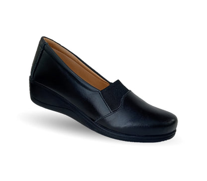 Zapato de Confort de piel Varenka 624 Negro para mujer