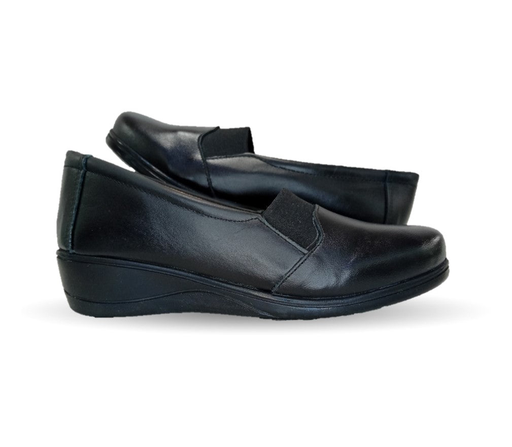 Zapato de Confort de piel Varenka 624 Negro para mujer