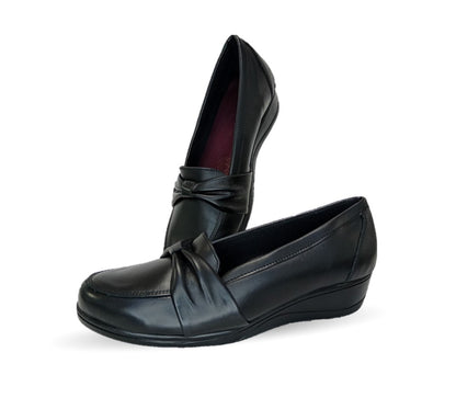 Zapato de Confort de piel Varenka 627 Negro para mujer