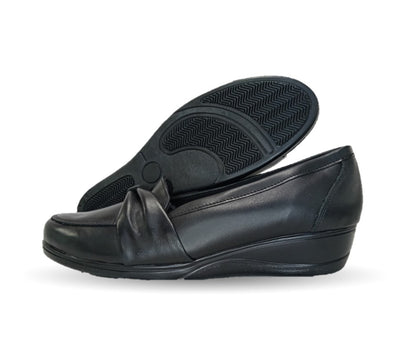 Zapato de Confort de piel Varenka 627 Negro para mujer